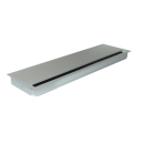 Kabelauslass mit geradem Deckel, Alu, 120x450x25 mm