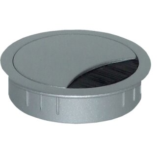 Kabeldose Metall / Zamak 60 mm Ø, 12 mm Höhe chrom matt