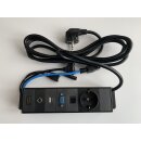 Steckdoseneinbau f&uuml;r Flapbox 1 Schuko, 1 LAN, 1 VGA, 1 AUDIO, 1 USB, 1 HDMI