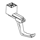 Kabelwannenf&uuml;hrung (Doppelpack) f&uuml;r Traversen bis zu einer H&ouml;he von 40 mm, inkl. Befestigungsmaterial, Kunststoff