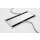 Kabelwippe mit beidseitiger &Ouml;ffnung, Alu / Kunststoff grau, B&uuml;rstendichtung schwarz 345 x175x50 mm grau