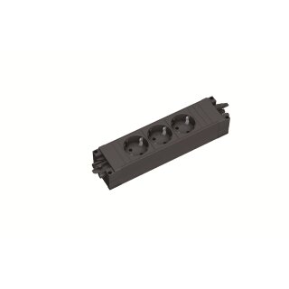 3 x Schuko, 35° gedreht, GST18, Steckdosenleiste