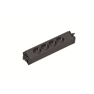 4 x Schuko, 35° gedreht, GST18, Steckdosenleiste