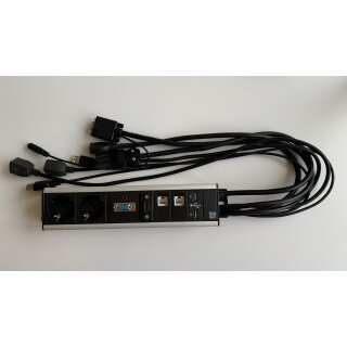 Steckdosenleiste Accessline 2 Schuko, VGA, HDMI, 2LAN, 2USB-A Daten