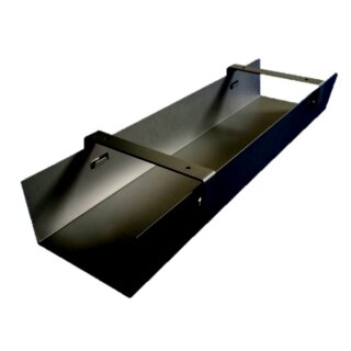 Kabelwanne abklappbar eckig mit 2 abnehmbaren Befestigungsb&uuml;geln 600 mm, schwarz