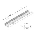 Kabelwanne abklappbar eckig mit 2 abnehmbaren Befestigungsb&uuml;geln 600 mm, schwarz