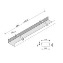 Kabelwanne abklappbar eckig mit 2 abnehmbaren Befestigungsb&uuml;geln