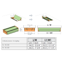Kabelwippe mit beidseitiger &Ouml;ffnung, Alu / Kunststoff schwarz